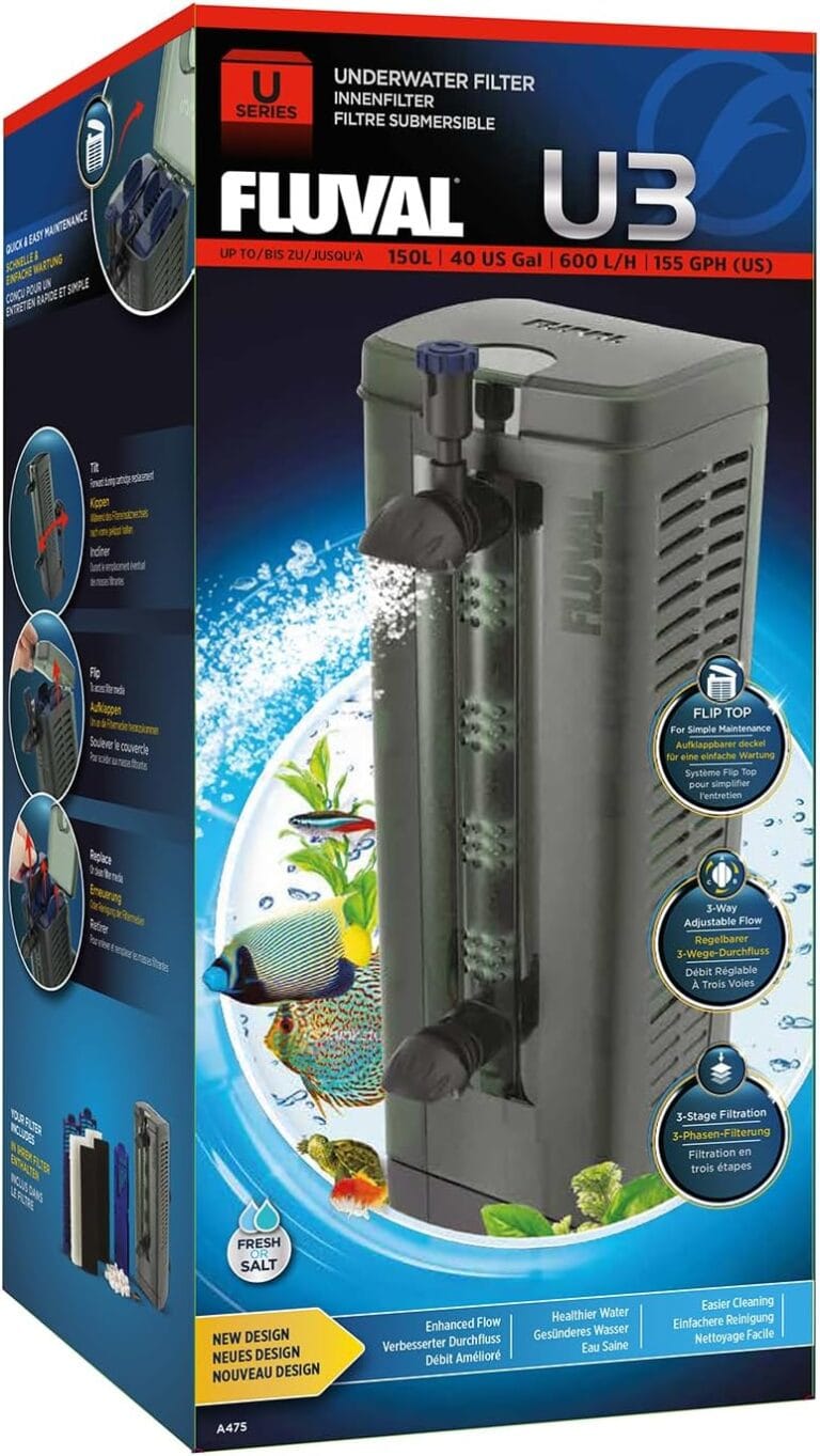 Fluval U3 Underwater Filter  Designed for Freshwater and Saltwater Aquariums, Also Ideal for Terrariums and Turtle Tanks