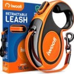 New 2025 Retractable Dog Leash 16,4 ft' - Heavy Duty Retractable Pet Leash with Anti-Slip Soft Grip - Reflective Dog Leashes with Anti - Twist Protection for Small Medium Dogs up to 50 lbs (Orange)