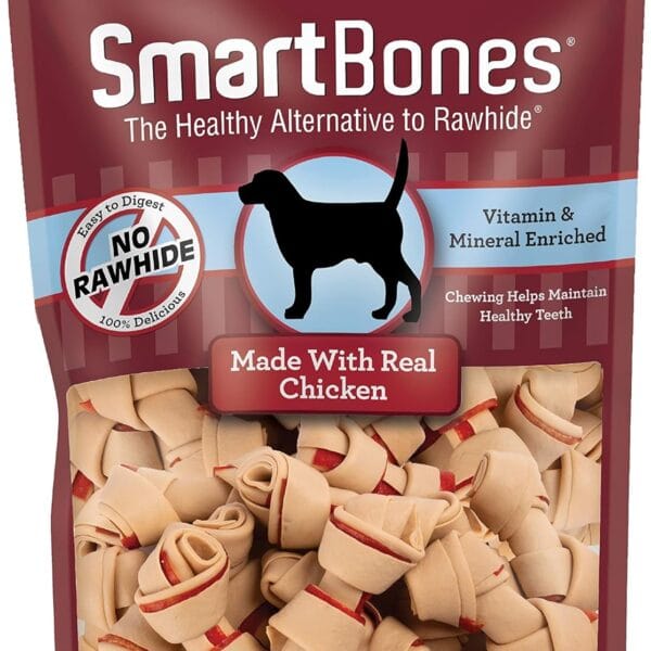 SmartBones Mini Bones with Real Chicken 56 Count, Rawhide-Free Chews for Dogs