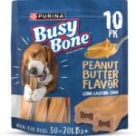 Purina Busy Bone Adult Dog Chew Bone Treats, Peanut Butter - 10 ct. Pouch
