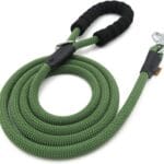 Dog Leash, Braided Rope Traction  Walking Training Lead for Medium/Large Dogs ((1/2") x 6FT, Dark Green)