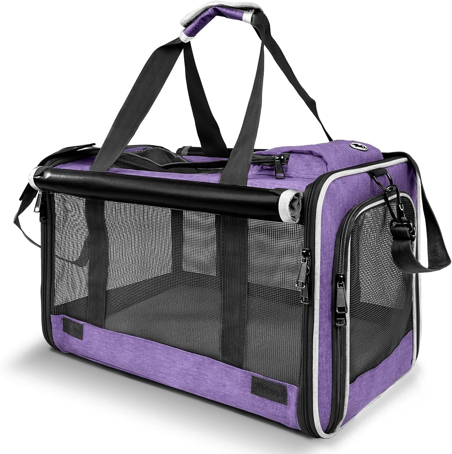 Carrying Bag For Yorkie Dog Travel Kennel Ventilated Softside Pet Carrier Tiny Dog Crate For Teacup Poodle 12lb Large Kitty Transport Cage With Cover Chihuahua Supply Purple Carrying Bag for Yorkie Dog Travel Kennel Ventilated Softside Pet Carrier Tiny Dog Crate for Teacup Poodle 12lb Large Kitty Transport Cage with Cover Chihuahua Supply Purple