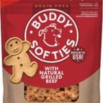 Buddy Biscuit Softies 5 oz Pouch, Grain-Free Soft & Chewy, Natural Grilled Beef Flavor Dog Treats, Oven Baked in the USA