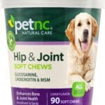 Petnc Natural Care Hip & Joint Health Supplement for Dogs (90 Chews), Glucosamine Chondroitin MSM Dog Chews with Hyaluronic Acid, Liver Flavored Bone & Joint Support Supplement, For All Breeds