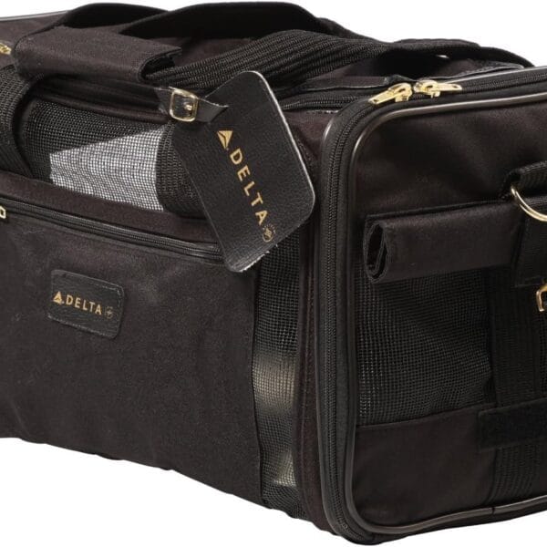 Sherpa Delta Airlines Travel Pet Carrier, Airline Approved & Guaranteed On Board - Black, Medium