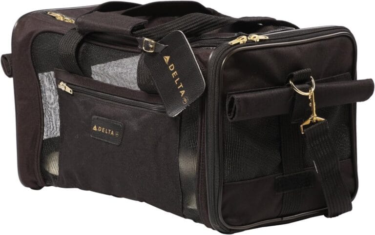 Sherpa Delta Airlines Travel Pet Carrier, Airline Approved & Guaranteed On Board - Black, Medium