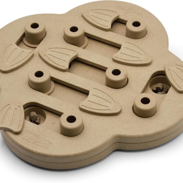 Outward Hound by Nina Ottosson Dog Hide N' Slide Treat Puzzle Enrichment Toy, Level 2 Intermediate, Tan, Composite