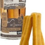 Mighty Paw Yak Cheese Chews for Dogs - All-Natural Long Lasting Pet Treats - Odorless Limited-Ingredient Chews for Puppies & Power-Chewers (Medium, 4 Pack)