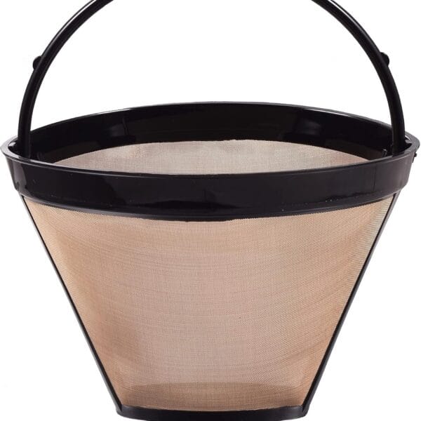 Reusable NO.4 Basket Cone Coffee Filters,8-12 Cup Replacement Coffee Filter for Cuisinart Coffee Makers,Machines and Brewers (1 PC Coffee Filter)