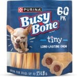 Purina Busy Bone Adult Toy Breed Dog Chew Bone Treats, Tiny - 60 ct. Pouch