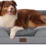 Bedsure Orthopedic Dog Beds Large Sized Dog - Washable Large Dog Cat Bed Waterproof, Comfort Dogs Couch Sofa with Washable Removable Cover, Pet Bed with Nonskid Bottom, Grey, 35"