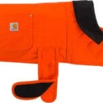 Carhartt Firm Duck Insulated Dog Chore Coat, Durable Weather Resistant Jacket for Cold and Windy Conditions, PFAS Free (Hunter Orange), Large