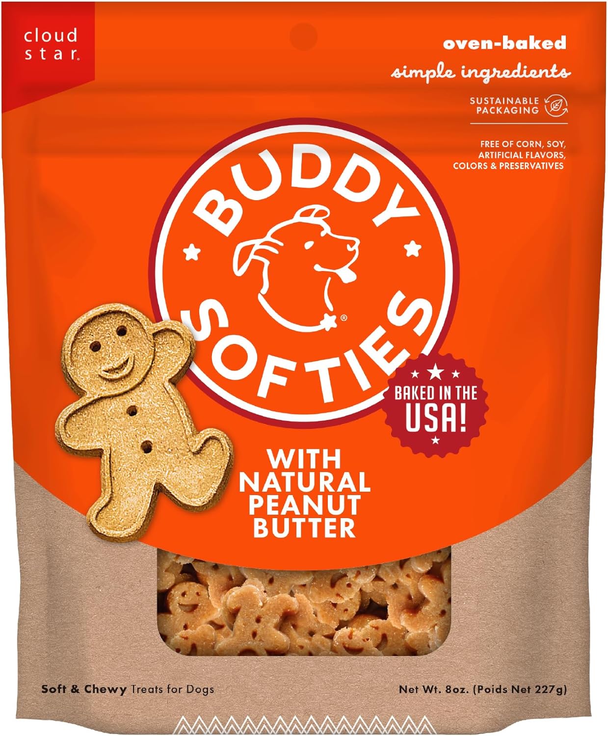 Buddy Biscuits 8 Oz. Bag Of Softies Soft & Chewy Dog Treats, Made With Peanut Butter Buddy Biscuits 8 oz. Bag of Softies Soft & Chewy Dog Treats, Made with Peanut Butter