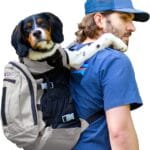 K9 Sport Sack Plus 2 - Small, Light Grey - Ideal for Dogs 13-16 Long - Adjustable, Backpack-Style Carrier with Multi-Functional Storage Pack, Thick Shoulder Straps & Padded Back Panel