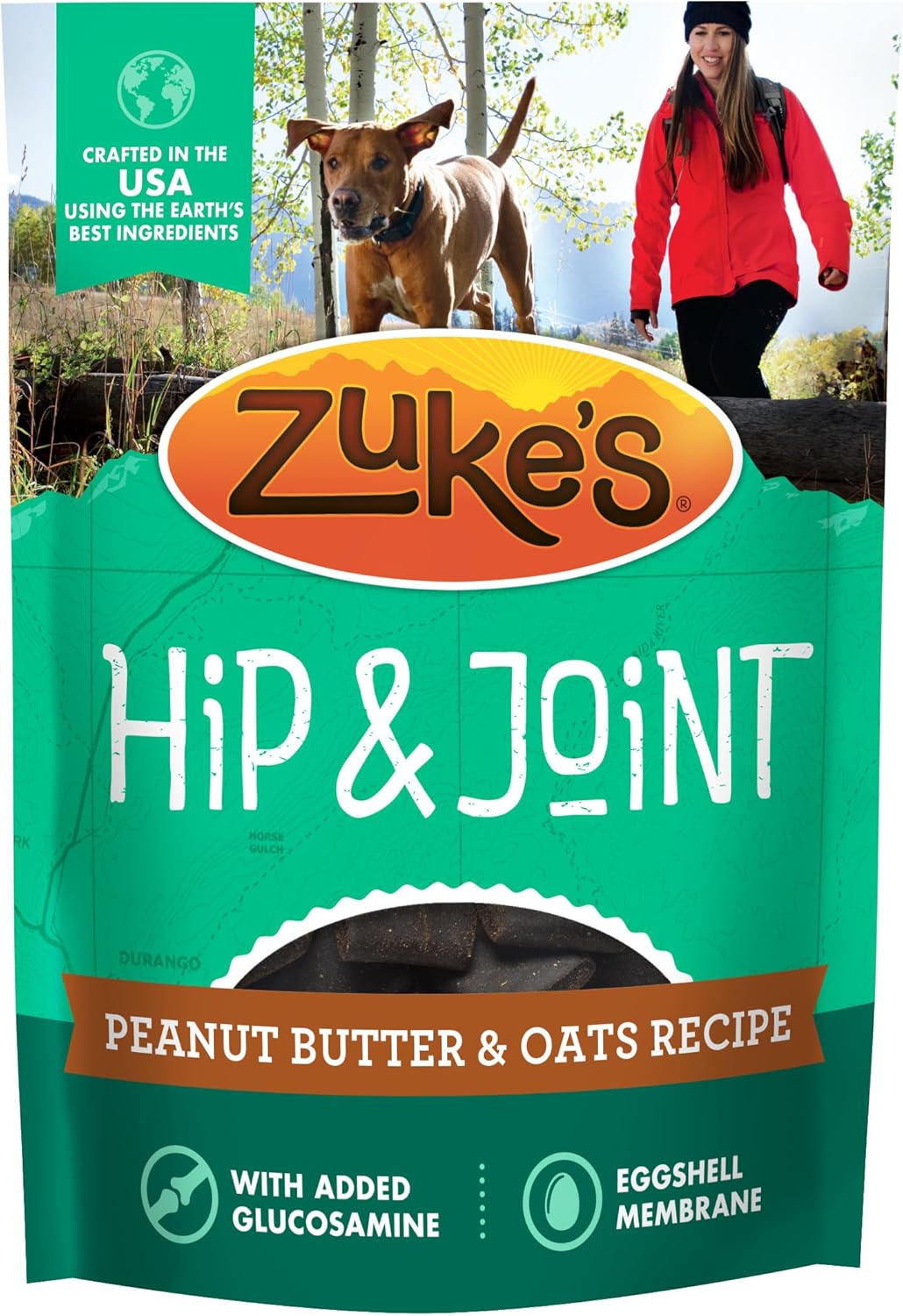 Zuke's Hip And Joint Support Dog Treats For Adult Dogs, Senior Dog Treats Made With Real Peanut Butter And Oats, 16 Oz. Resealable Pouch 16 Oz. Bag Zuke's Hip and Joint Support Dog Treats for Adult Dogs, Senior Dog Treats Made with Real Peanut Butter and Oats, 16 oz. Resealable Pouch - 16 oz. Bag