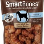SmartBones Mini Bones With Real Peanut Butter 56 Count, Rawhide-Free Chews For Dogs