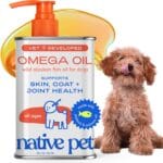 Native Pet Omega 3 Fish Oil for Dogs & Cats - Promotes Healthy Skin, Shiny Coat, & Strong Joints - Made with Wild Alaskan Salmon Oil for Dogs  Tasty, Fast-Absorbing Omega 3 6 9 Liquid Supplement-16oz