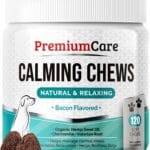 PREMIUM CARE Hemp Calming Chews for Dogs, Made in USA - Helps with Dog Anxiety, Separation, Barking, Stress Relief, Thunderstorms and More, 9.3 oz (264g), 120 Count