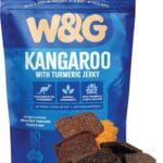 W&G Kangaroo & Turmeric Jerky Dog Treats, Hypoallergenic, All-Natural, Easy to Break, Immunity Support, Chicken-Free, Training Reward for Small & Large Breeds, 3.5oz
