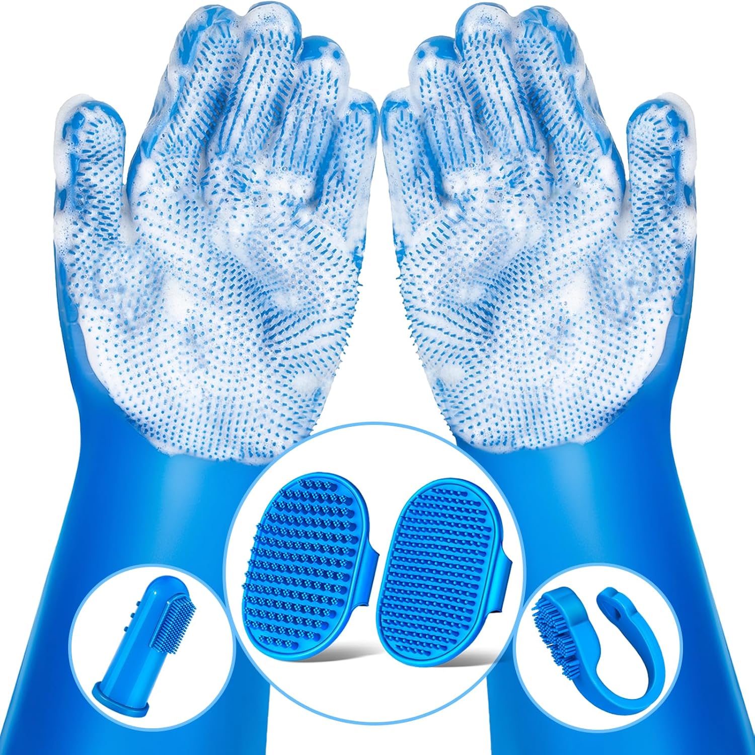 6PCS Pet Grooming Kit For Dogs,Cats And Horses | Dog Washing Gloves | Dog Bath Brush | Dog Bath Gloves | Dog Shampoo Brush | Pet Grooming Gloves | Dog Bath Supplies (Navy Blue) 6PCS Pet Grooming Kit for Dogs,Cats and Horses | Dog Washing Gloves | Dog Bath Brush | Dog Bath Gloves | Dog Shampoo Brush | Pet Grooming Gloves | Dog Bath Supplies (Navy Blue)