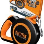 Mighty Paw Retractable Dog Leash 2.0 - Auto-Locking Button for The Control When You Need - Stainless Steel Coil for Smooth Retraction - Super Reflective Ring for Nighttime Visibility - No More Tangle