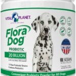 Vital Planet - Flora Dog Probiotic Powder Supplement with 20 Billion Cultures and 10 Strains, High Potency Immune and Digestive Support Probiotics for Dogs, 3.92 oz., 111 Grams, 30 Servings