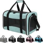 Cat Dog Carriers Soft-Sided, Pet Travel Carrier for Small Cats Dogs Under to15lbs, Soft-Solid Collapsible Carrier,(Medium,Green)