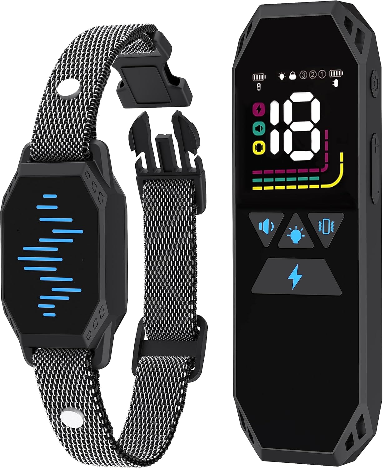 Dog Training Collar, Dog Shock Collar With Remote Control, 2500FT And 4 Training Modes Beep, Vibration, Electric Shock, IP67 Waterproof Rechargeable E Collar For All Breed Dog Training Collar, Dog Shock Collar with Remote Control, 2500FT and 4 Training Modes Beep, Vibration, Electric Shock, IP67 Waterproof Rechargeable E-Collar for All Breed