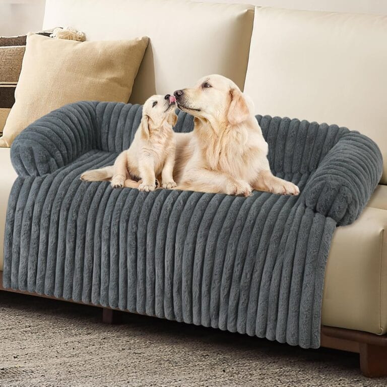 Luxurious Dog Couch Bed, Washable Calming Dog Couch Cover, Removable Couch Protector for Dogs, Waterproof Sofa Bed, Pet Bed Mats for Couch, Pet Couch Covers for Sofa(Grey, XL)