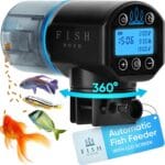 FISHNOSH Automatic Fish Feeder for Aquarium - New Generation 2025, Auto Food Dispenser with Timer for Small Tank, Big Aquariums & Pond (Blue)