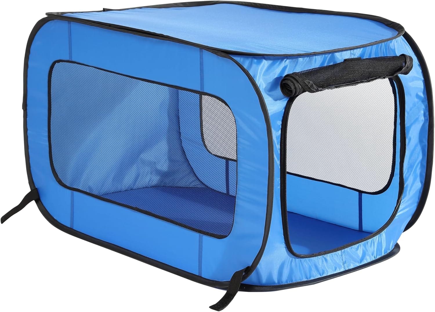 Beatrice Home Fashions Portable, Collapsible, Pop Up Kennel Travel Cat And Dog Crate, 32.5" L X 19.5" W X 19.5" H, Blue Beatrice Home Fashions Portable, Collapsible, Pop Up Kennel Travel Cat and Dog Crate, 32.5" L x 19.5" W x 19.5" H, Blue