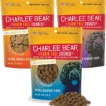 Charlee Bear Dogs Training Treat and Snack, Crunchy Low Calorie Grain Free Dog Treats, Made in USA, Best for Small and Medium Breeds, Great for Puppy Training Treats, 3 Flavor Variety Pack, 8oz Each