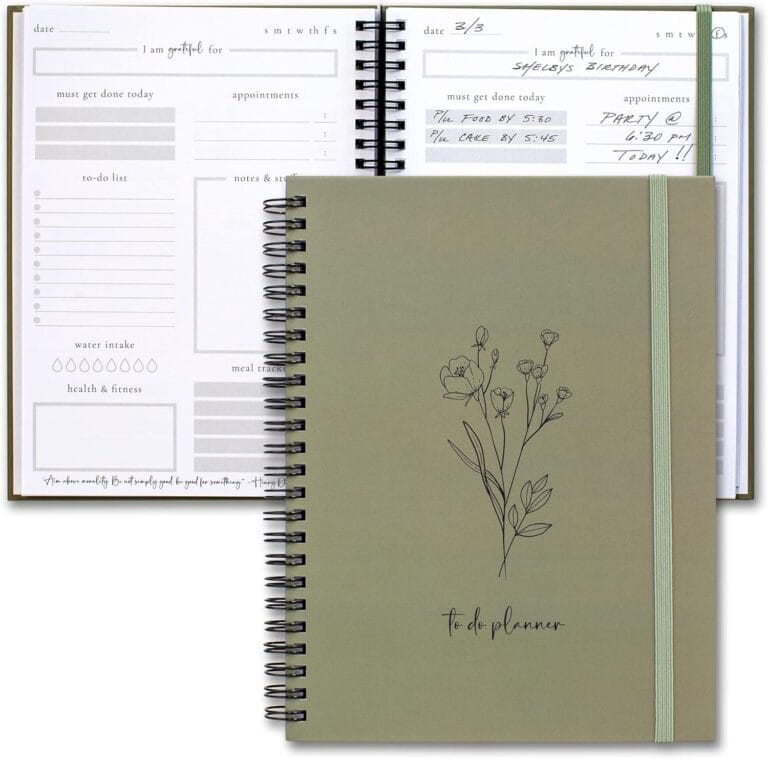 Beautiful To Do List Notebook - Aesthetic Daily Planner to Easily Organize Your Tasks And Boost Productivity - Stylish Undated Planner And School or Office Supplies For Women