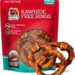 Country Kitchen Rawhide Free Rings Dog Chews, Made with Real Beef, 7 Count