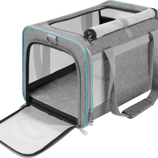 Pet Carrier for Large Cats 20 lbs+ / Soft Sided Small Dog Travel Carriers Top Load/Collapsible Carrier Bag for Big Cat / 2 Kittens Sturdy Transport Carriers Long Trips/Medium Cats 15 pounds