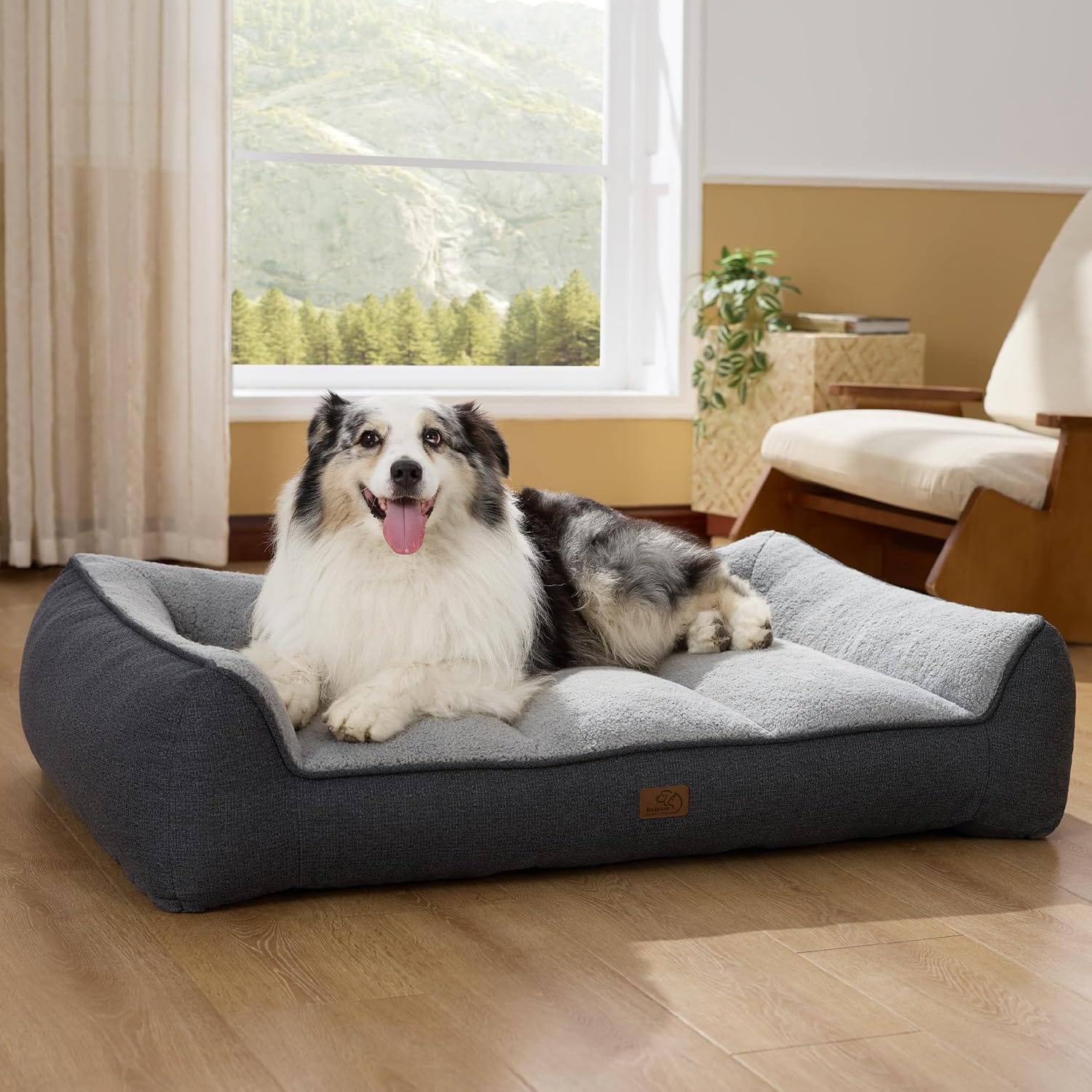 Bedsure XL Orthopedic Dog Beds Large Sized Dog Extra Thick Supportive Dogs Couch With Waterproof Washable Cover, Extra Large Comfort Pet Bed Sofa With Soft Plush Sherpa And Nonskid Bottom, Grey, 42" Bedsure XL Orthopedic Dog Beds Large Sized Dog - Extra Thick Supportive Dogs Couch with Waterproof Washable Cover, Extra Large Comfort Pet Bed Sofa with Soft Plush Sherpa and Nonskid Bottom, Grey, 42"