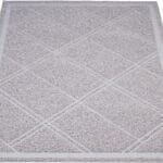 Amazon Basics Less-Mess Cat Litter Box Mat, Unscented, 24" x 35", Grey