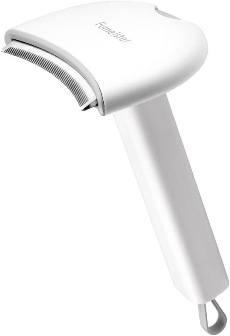 Pet Undercoat Deshedding Tool for Dogs - Wide Curved Undercoat Brush for Effortless Pet Deshedding, Loose Hair Remover for Dogs & Cats (White)