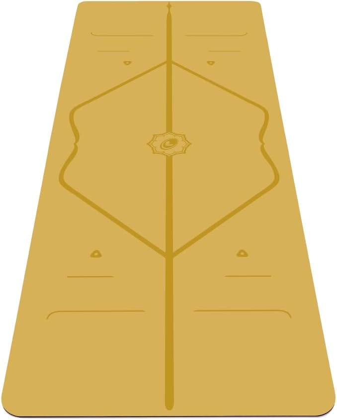 Liforme Original Yoga Mat  Free Yoga Bag Included - Patented Alignment System, Warrior-like Grip, Non-slip, Eco-friendly, sweat-resistant, long, wide, 4.2mm thick mat for comfort