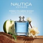 Nautica Voyage Eau De Toilette, Cologne and Fragrance For Men, Fresh, Romantic, Fruity Scent Woody, Aquatic Notes of Apple, Water Lotus, Cedarwood, and Musk Ideal Day Wear, Long Lasting 6.7Fl oz