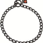 Herm Sprenger Black Stainless Steel Choke Dog Training Collar No-Pull Slip Chain for Small Medium Large Dogs for Easy Control Show Chain Collar Made in Germany 3mm 22in (55cm)