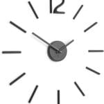 Umbra 1005400-040 Blink Wall Clock Black - Easy to Paste Sticker Numbers, Frameless Large Decorative Clock, Simple Indicators, Minimalist, Black,39.25 Inch L x 39.25 W 1.38 H