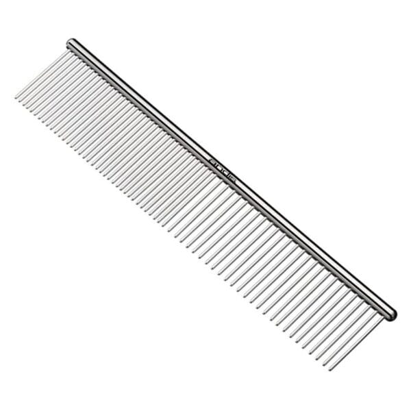 Andis 68550 Stainless-Steel Comb for Knots, Mats & Loose Hair Removal - Effective Dematting Tool, Comfortable, Lightweight, Portable & Safe for Dogs, Cats & Pets – Silver, 7-1/2-Inch