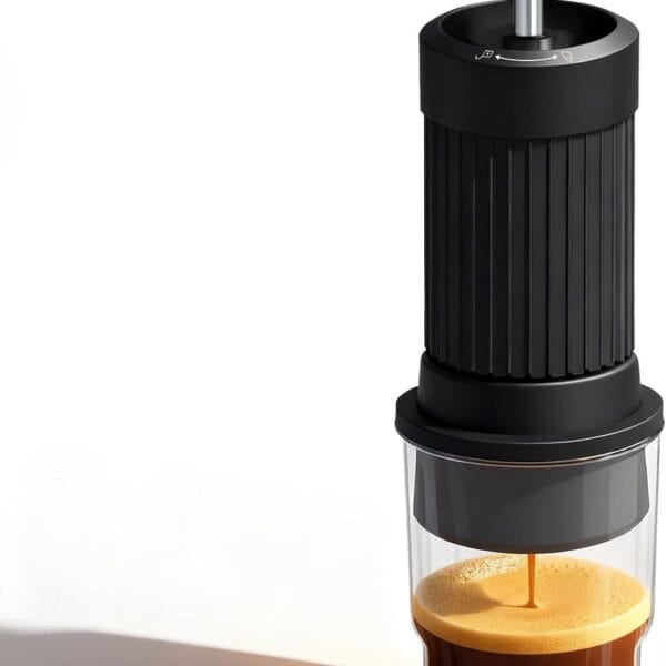 LANTE Espresso Maker 3 in 1 Combines French Press Espresso Extraction 9 Bar Portable Coffee Machine All-aluminum Alloy Body with Double-layer 304 Filtration Suitable for Home Camping Travel Office