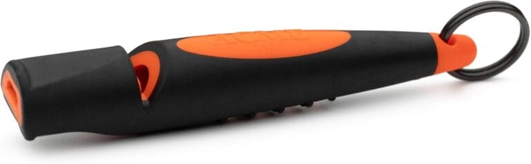 ACME Alpha 210.5 Dog Training Whistle with Enhanced Ergonomic Grip. BPA-Free Plastic. 110 dBA. Standardized Frequency for Smaller Dogs. Weatherproof. Made in The UK (Black on Day Glow Orange)