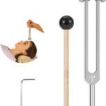 Tuning Fork 128hz with Reflex Hammer for Healing Chakra Set,Healing/Sound Therapy, Aluminum Alloy Sensory Tuning Fork Activator for Healing, Therapy Non Magnetic