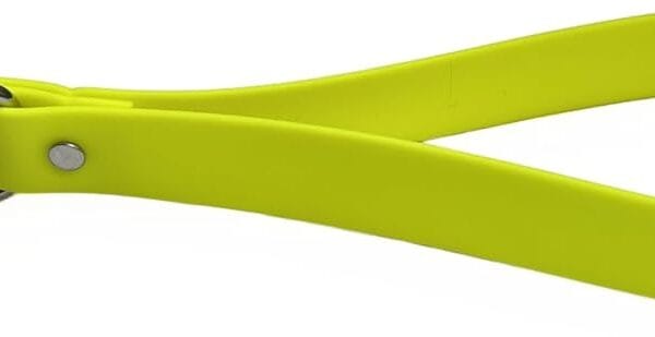 Odyssey Leash Co. Traffic Lead 14in Long, 1,000lb Strength, Stainless Steel Hardware, Hand Assembled in The US, 8 Colors (Neon Yellow)