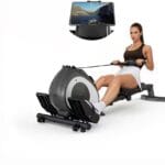 Rowing Machine for Home, Magnetic Rower Machine with Quiet Resistance, Foldable Rower for Home Use, Burn Fat & Sculpt Muscles