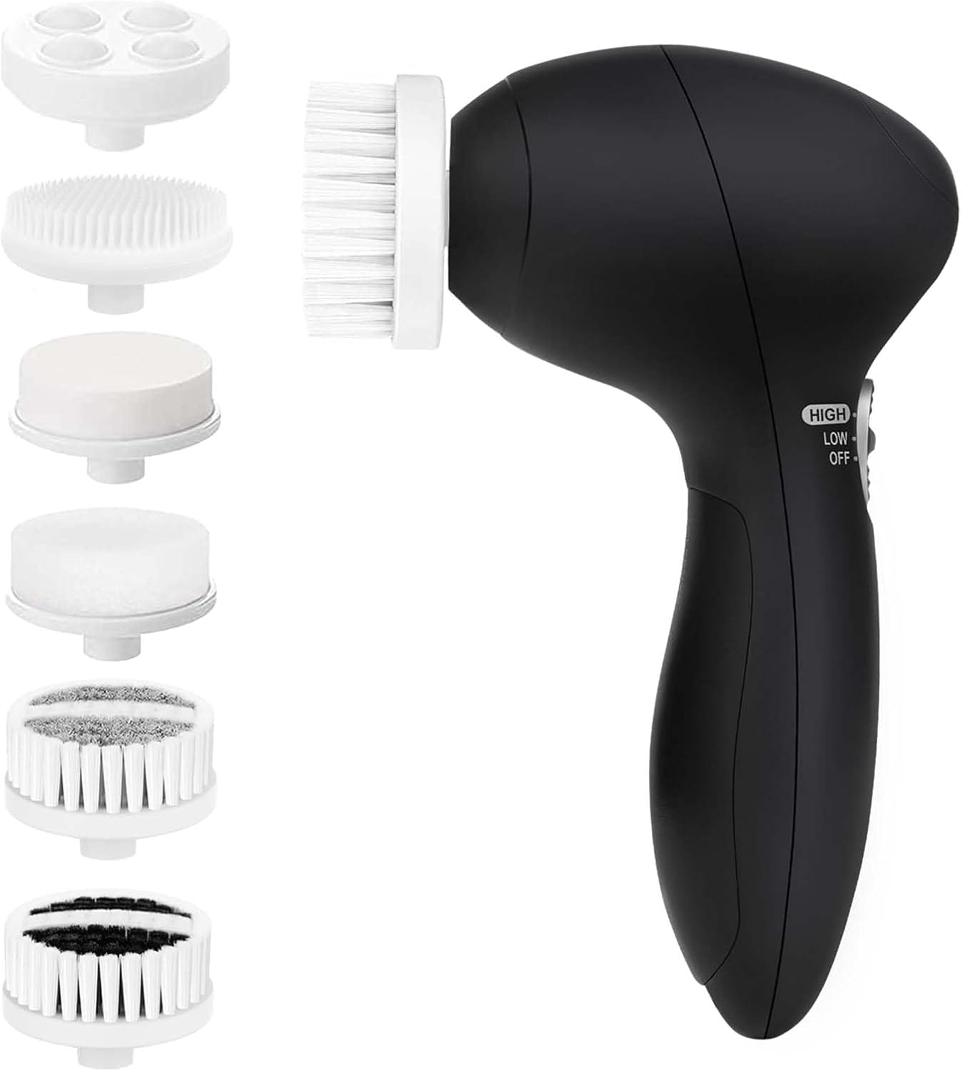 Facial Cleansing Brush Face Scrubber: CLSEVXY Electric Face Spin Cleanser Brushes With 6 Brush Heads For Deep Cleansing, Gentle Exfoliating, Removing Blackhead, Massaging Facial Cleansing Brush Face Scrubber: CLSEVXY Electric Face Spin Cleanser Brushes with 6 Brush Heads for Deep Cleansing, Gentle Exfoliating, Removing Blackhead, Massaging