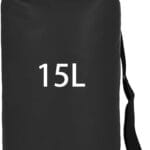 Large Pet Travel Bag - 15L Waterproof Portable Food Storage with Shoulder Strap for Camping Hiking - Black